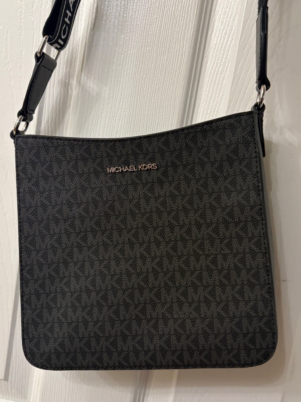 Michael Kors Black Signature Messenger Bag with Subtle Logo
